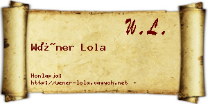 Wéner Lola névjegykártya